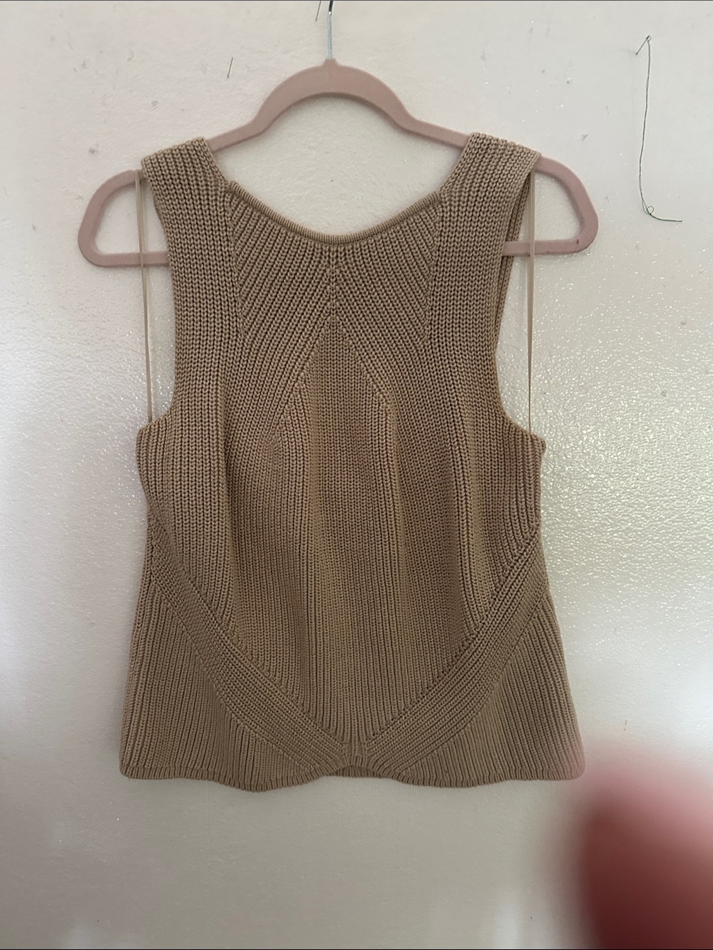 Express Knit Tank Top in Beige